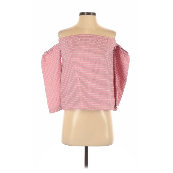 Romeo & Juliet Couture Pearl Embellished Off the Shoulder Blouse - Picture 2 of 3